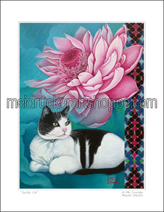 8.5"x11" Art Paper Print (  3 more cats styles )