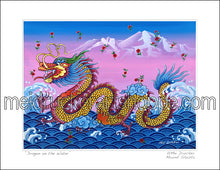 Load image into Gallery viewer, 11&quot;x8.5&quot; Art Paper Print《Dragon on the Water》