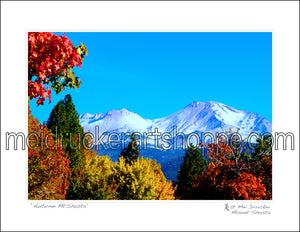 11"x8.5" Photography Paper Print《Autumn Mt.Shasta》